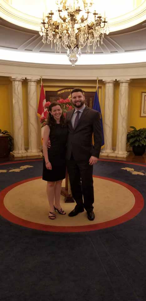Got an exclusive invite to the Rideau Club for Adam's Valedictorian dinner with the president of Algonquin College.