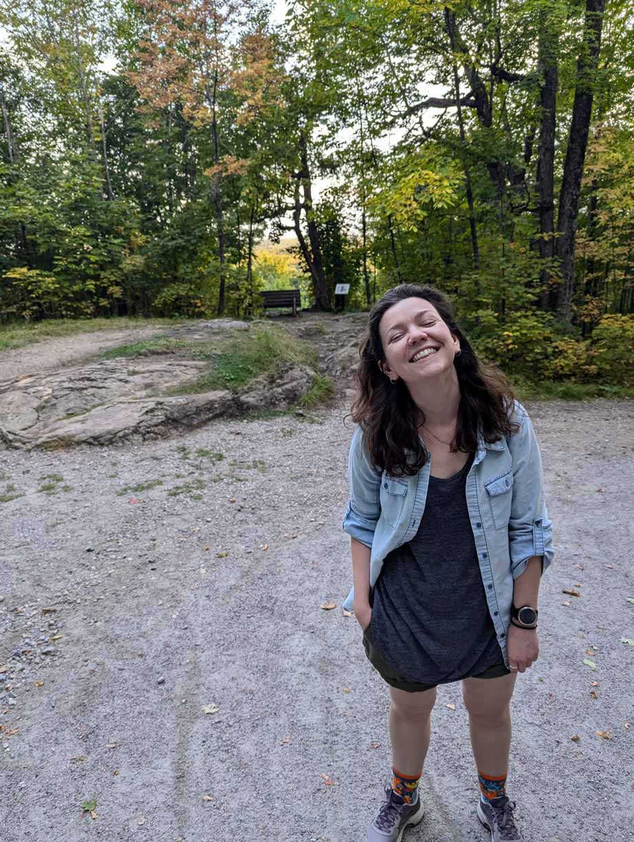 Hannah at the location of her upcoming engagement (unknown to her at the time).