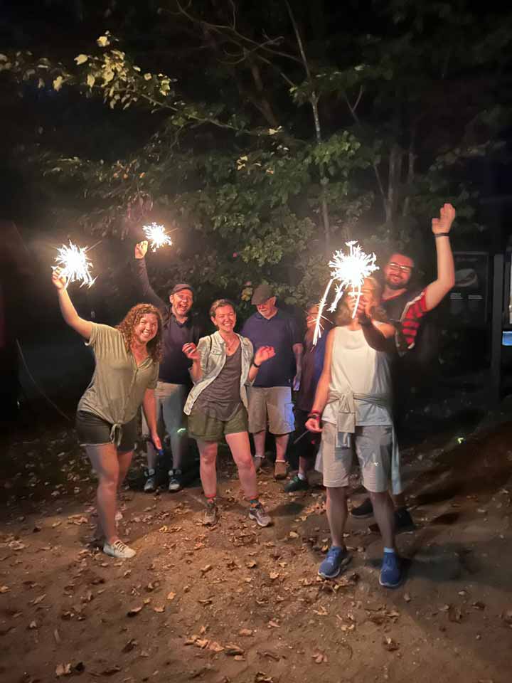 Our families were waiting for us after our hike ready to celebrate!